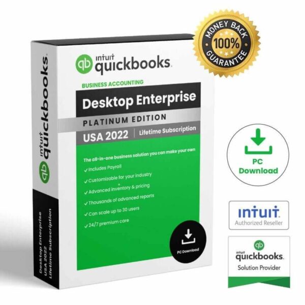 Quickbooks Desktop Enterprise silver 2022 3 Users | Usa Version |